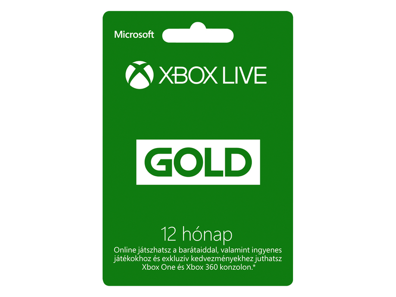 12 hónapos Xbox Live Gold előfizetés