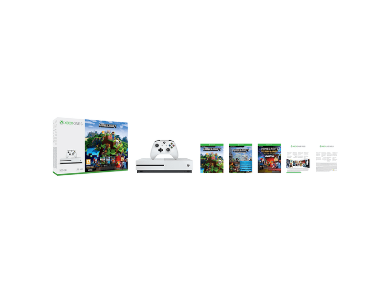 Xbox One S 500GB + 2 Minecraft + The Crew + Steep + 3 havi LIVE