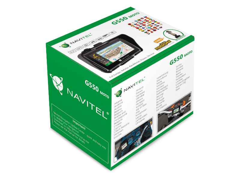 NAVITEL G550 MOTO, Európa térképpel