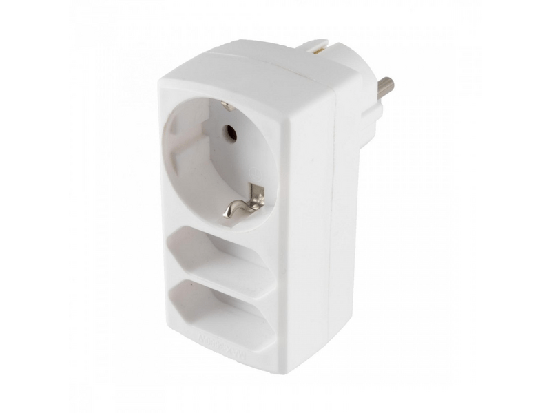 HOME NV 131/WH 2x euro + földelt hálózati elosztó