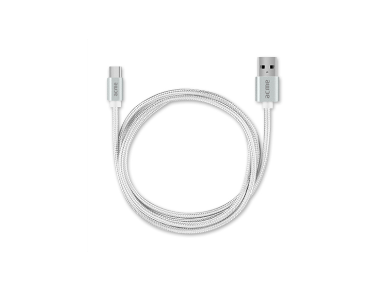 Acme CB2041S USB-A - USB-C Adatkábel, Ezüst