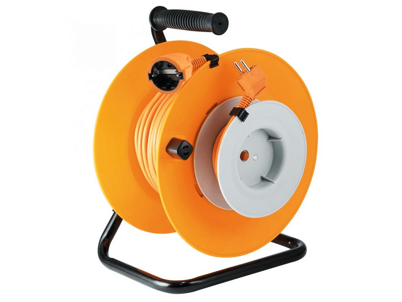 HOME HJR 24-30 Kábeldob, fém talp, 1 lengő aljzat, 27+3m