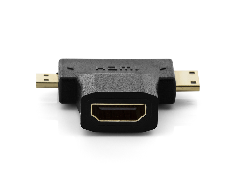 VIVA 177414 HDMI T adapter, HDMI fogl. - miniHDMI-C+