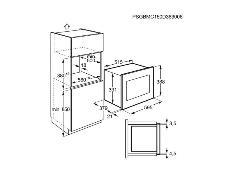 AEG MSB2547D-M Beépíthető mikrohullámú sütő