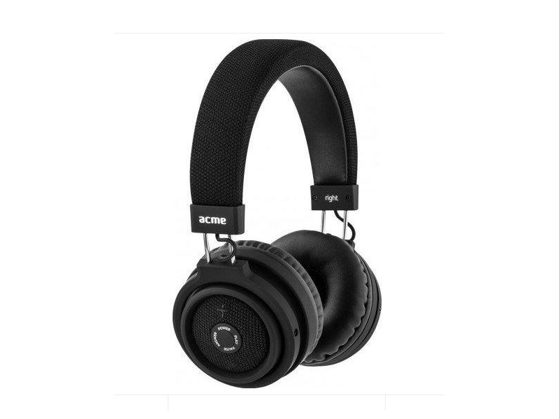 Acme BH60 Mikrofonos Bluetooth Fejhallgató, Fekete