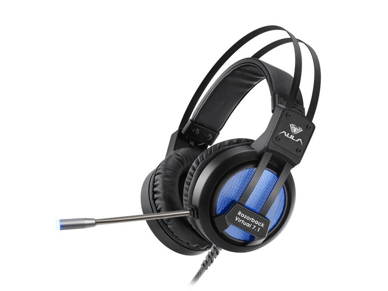 AULA Razorback 7.1 USB gaming mikrofonos fejhallgató