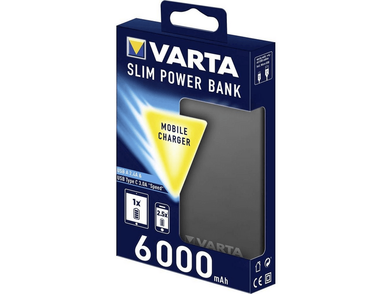 Varta Powerbank 6000mAh SLIM
