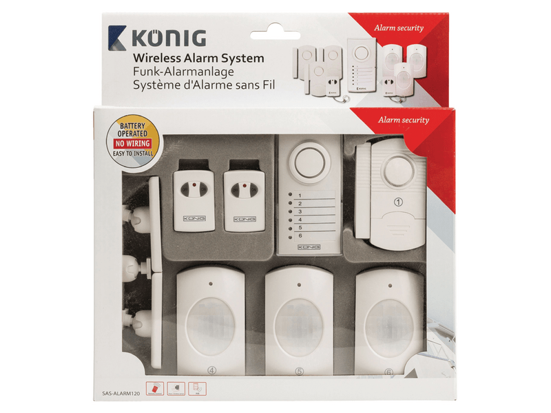 König Vezeték Nélküli Riasztó Készlet - 433 Mhz / 100 dB (SAS-ALARM120)