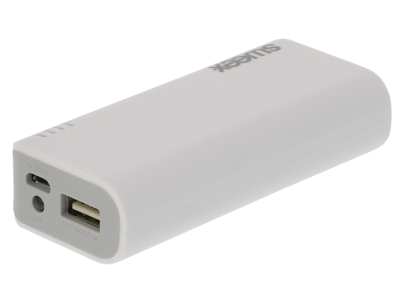 Sweex Hordozható Külső Akkumlátor 4000 mAh USB Fehér (SW4000PB002WH)