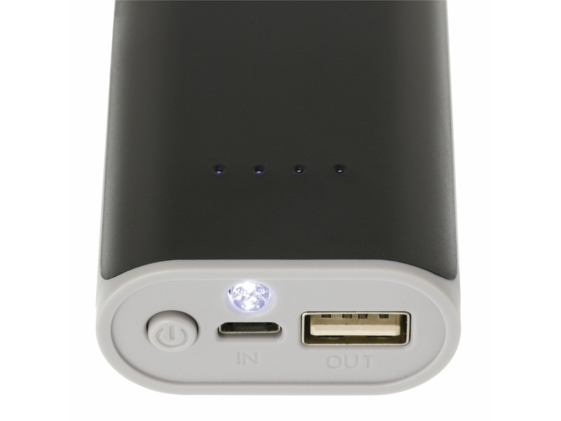 König Hordozható Külső Akkumlátor 5000 mAh USB Fekete (KNPB5000BL)