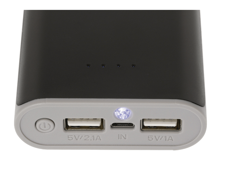 König Hordozható Külső Akkumlátor 7500 mAh USB Fekete (KNPB7500BL)