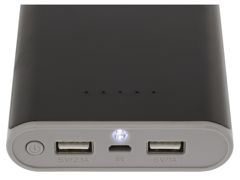 König Hordozható Külső Akkumlátor 10000 mAh USB Fekete (KNPB10000BL)