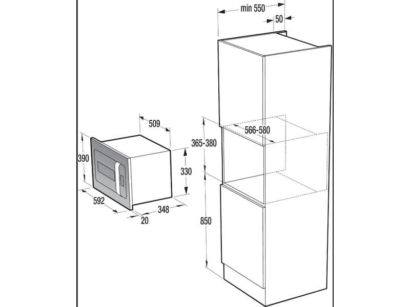 GORENJE BM235ORAB Beépíthető mikróhullámú sütő
