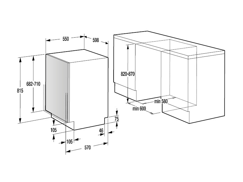 GORENJE GV 61010 Beépíthető integrált mosogatógép