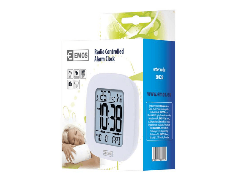 EMOS rádióvezérelt ébresztőóra E0126