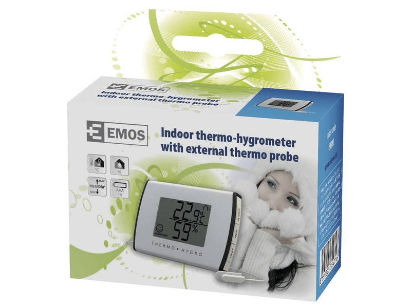 EMOS hőmérő páratartalom mérővel E0301