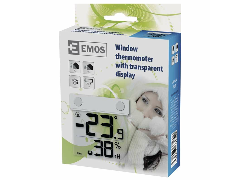 EMOS hőmérő ezüst E1278