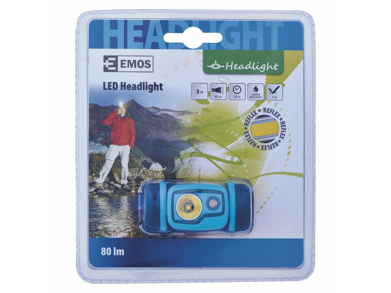 EMOS fejlámpa 1x LED + LED 3W 1xAA P3533