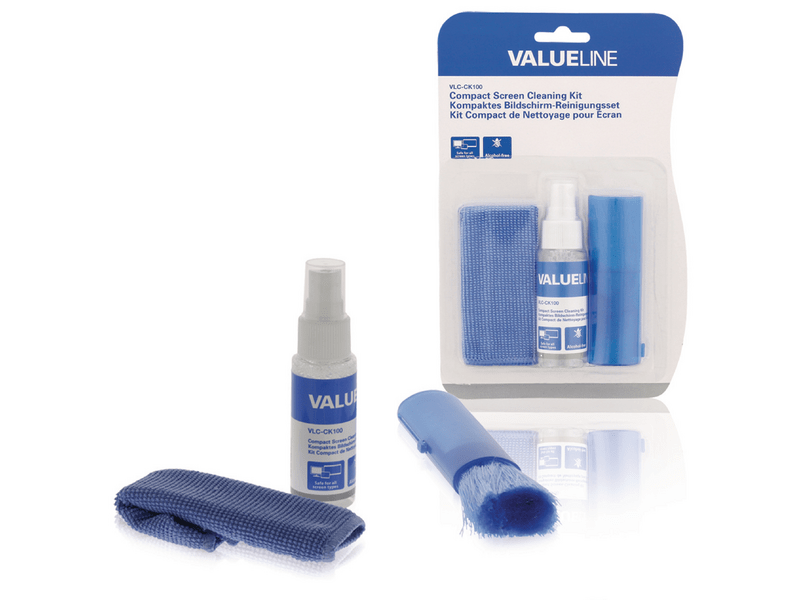 Valueline TV és Intelligens Médiaeszközök Kijelző Tisztító Készlet 35 ml (VLC-CK100)