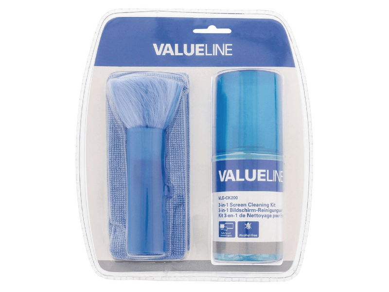 Valueline TV és Intelligens Médiaeszközök Kijelző Tisztító Készlet 200 ml (VLC-CK200)