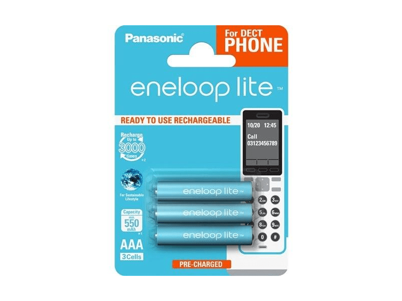 Panasonic eneloop lite BK-4LCCE/3DE AAA 550mAh Ni-MH akkumulátor