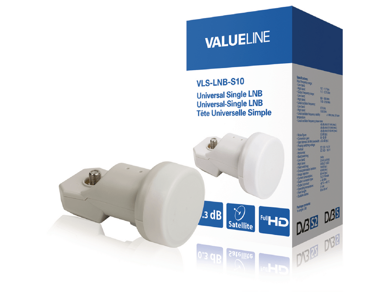 Valueline Univerzális LNB Egyes 0.3 dB (VLS-LNB-S10)