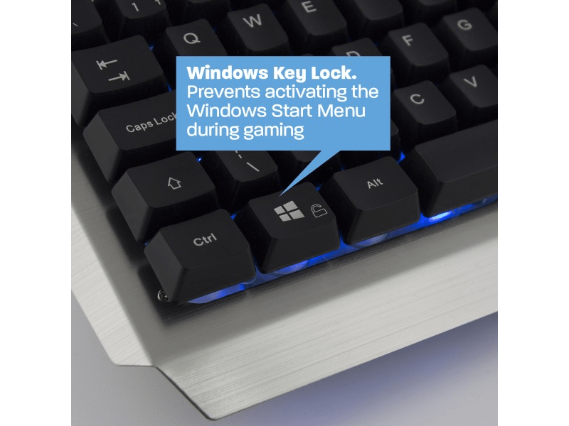 Ewent Világító metál magyar kiosztású gaming billentyűzet (PL3313)