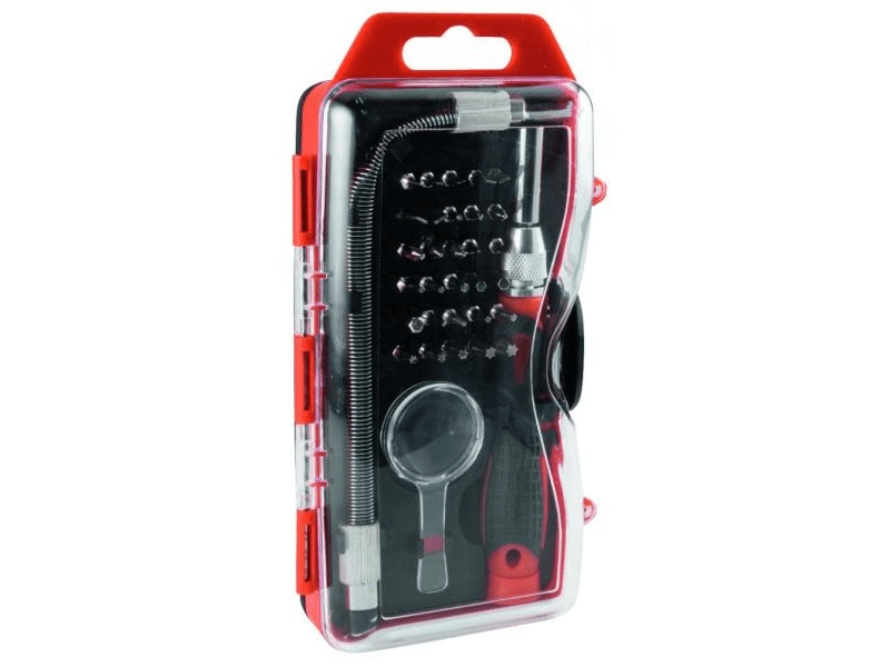 SMA Csavarhúzókészlet flexibilis szárral, preciziós, 33 db-os (DE 101464)