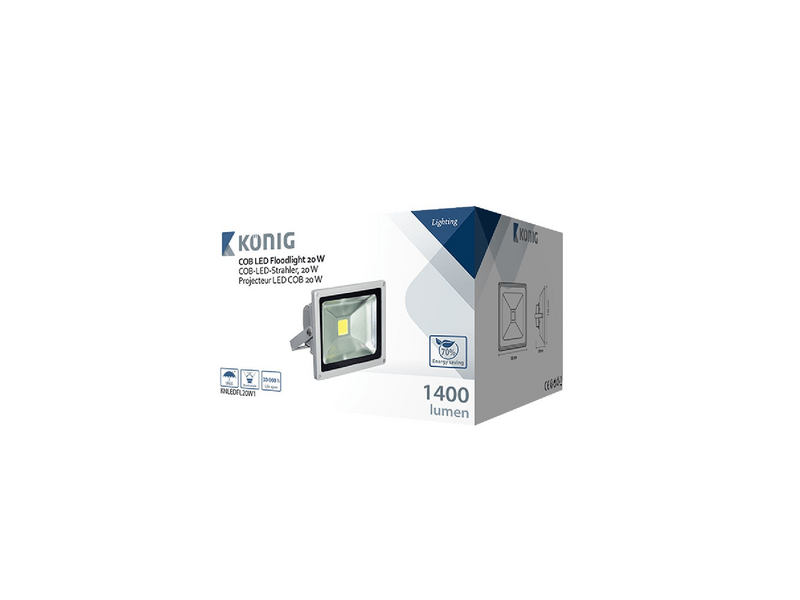 König LED Reflektor 20 W 1400 lm Szürke (KNLEDFL20W1)