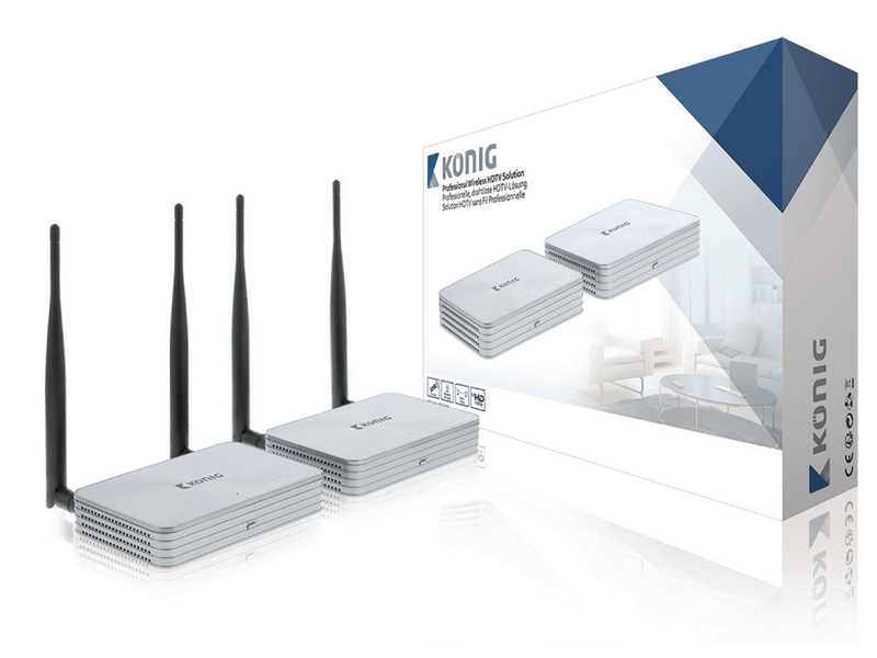 König 5 GHz Vezeték Nélküli HDMI Jeltovábbító 1080p / 3D - Tartomány 100 m (KN-WLHDMI20)