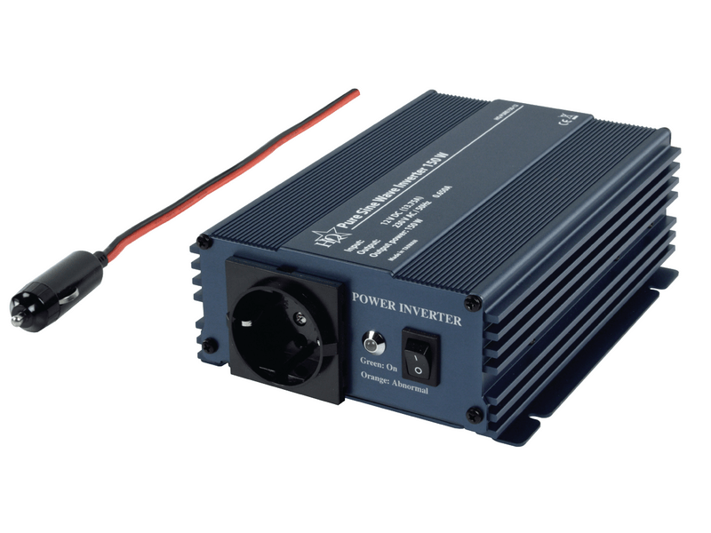 HQ Inverter Tiszta szinuszos 12 VDC AC 230 V 150 W F (CEE 7/3) (HQ-PURE150-12)