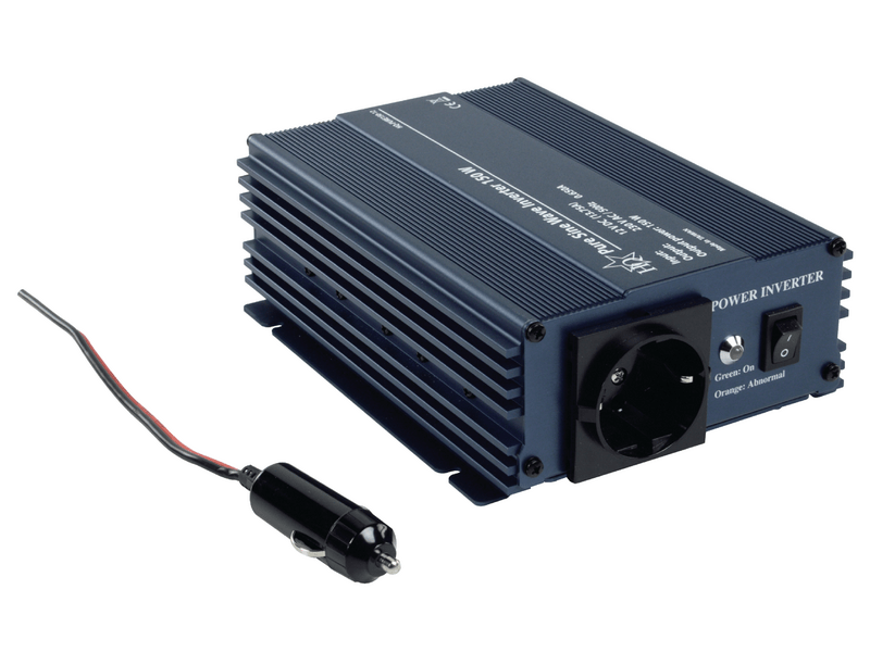 HQ Inverter Tiszta szinuszos 12 VDC AC 230 V 150 W F (CEE 7/3) (HQ-PURE150-12)