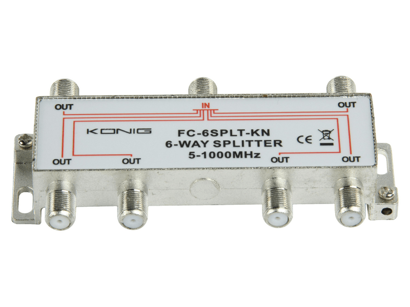 König CATV Elosztó 10 dB / 5-1000 MHz - 6 Kimenet (FC-6SPLT-KN)