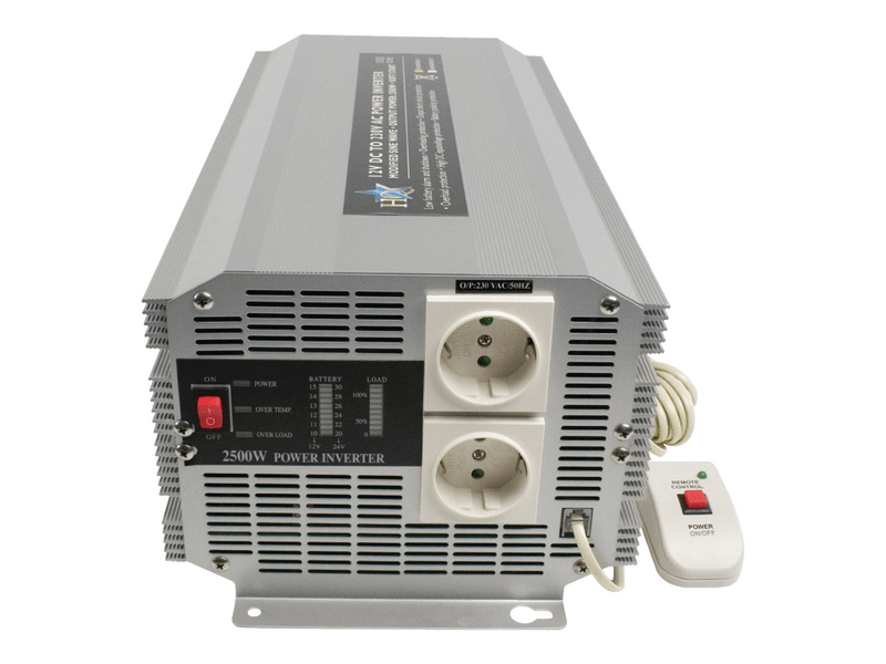 HQ Inverter módosított szinusz 12 VDC - AC 230 V 2500 W F (CEE 7/3) (HQ-INV2500/12)