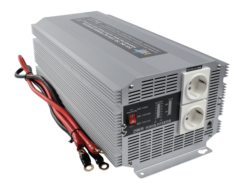 HQ Inverter módosított szinusz 24 VDC - AC 230 V 2500 W F (CEE 7/3) (HQ-INV2500/24)