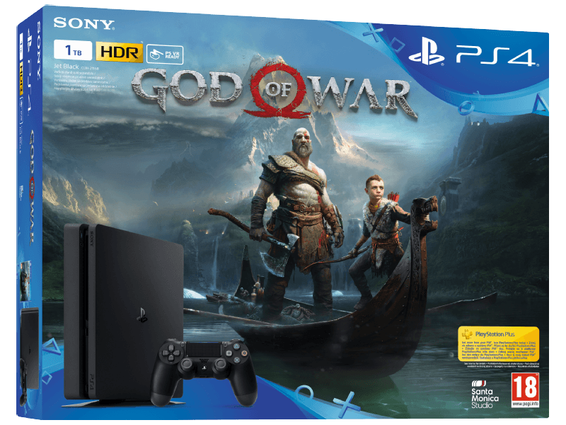 SONY PlayStation 4 (PS4) Slim (1TB) + God of War
