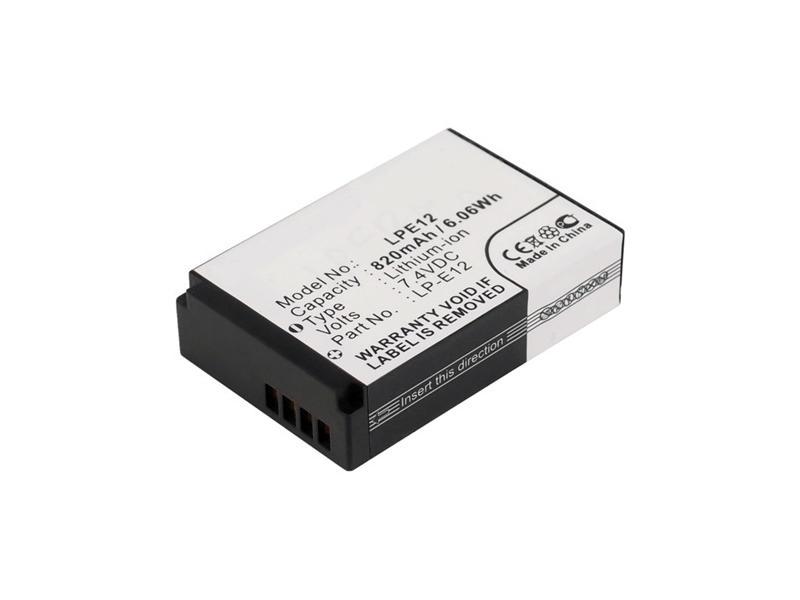 Canon LP-E12 7.4V 820mAh utángyártott akku Li-ion (RP LPE12MX)