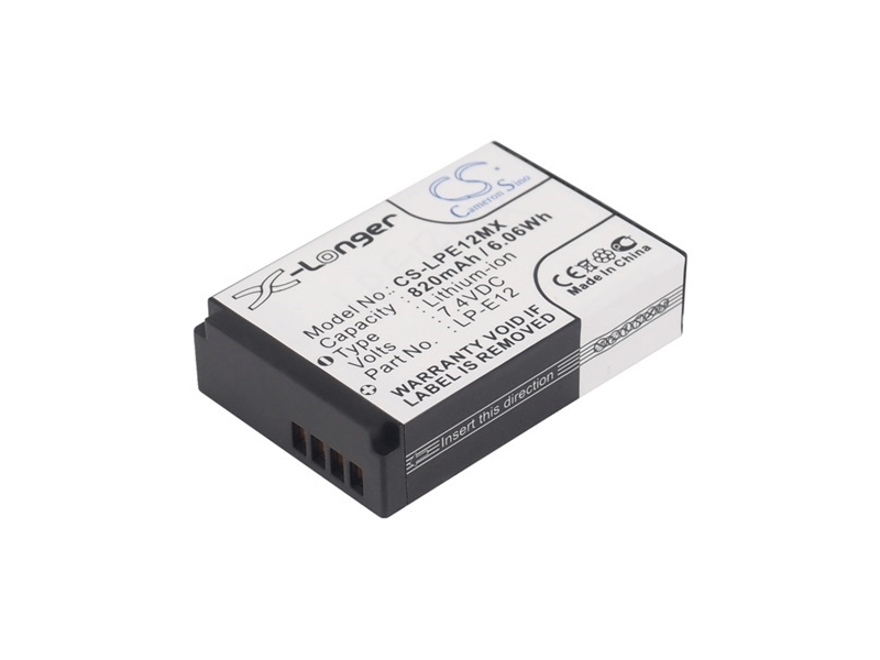 Canon LP-E12 7.4V 820mAh utángyártott akku Li-ion (RP LPE12MX)