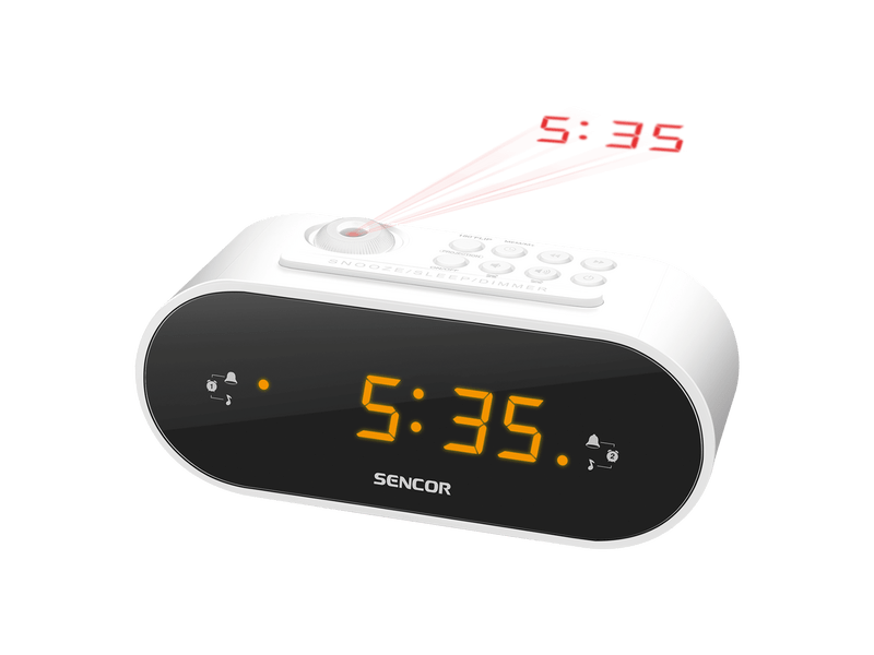 Sencor SRC 3100 W Rádiós ébresztőóra, Fehér