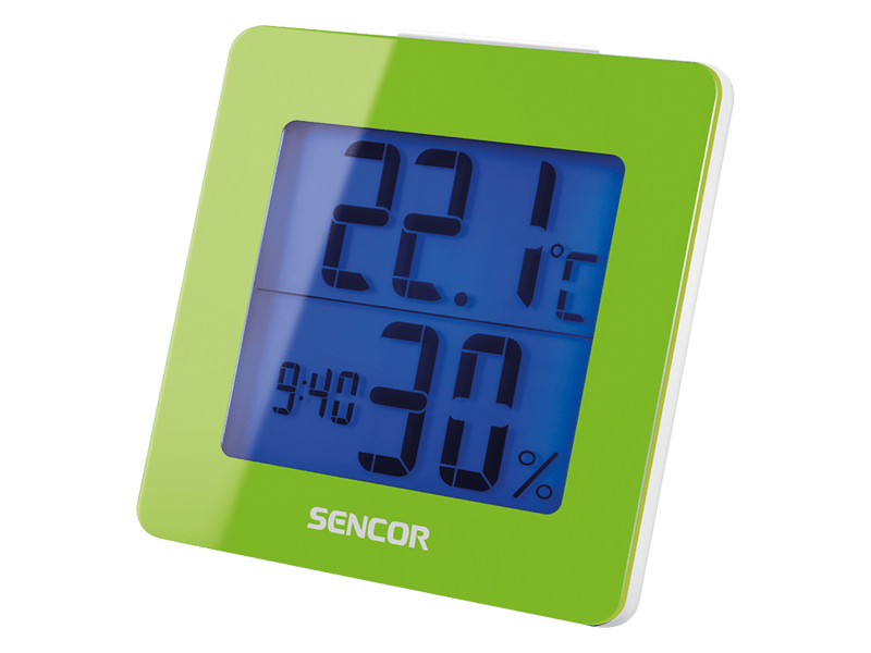 Sencor SWS 1500 GN Hőmérő ébresztőórával, Zöld