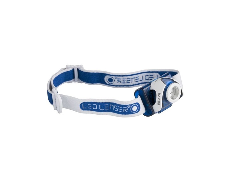 Led Lenser SEO7R-6107RTIB kék tölthető LED fejlámpa 220 lm