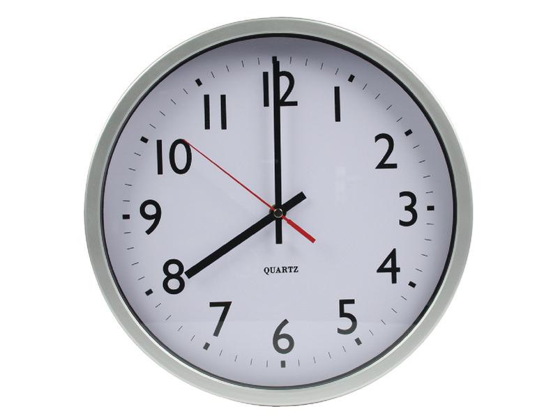 BasicXL Falióra 30 cm Analóg Fehér/Ezüst (BXL-WC10)