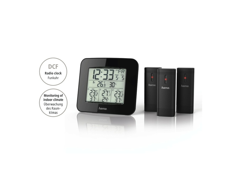HAMA 136293 Időjárás állomás EWS-TRIO 3 Külső érzékelővel