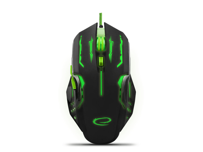 Esperanza MX403 APACHE 6D USB vezetékes optikai gamer egér, zöld