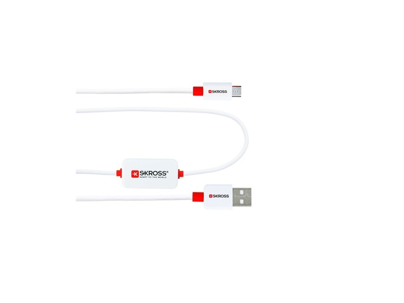 SKROSS mikro USB/ USB töltő és szinkronkábel BUZZ riasztó funkcióval (SKR BUZZMICROUSBCA)