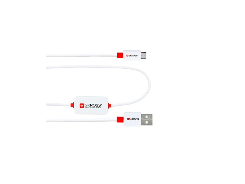 SKROSS mikro USB/USB punjač i kabel za sinkronizaciju s funkcijom BUZZ alarma (SKR BUZZMICROUSBCA)