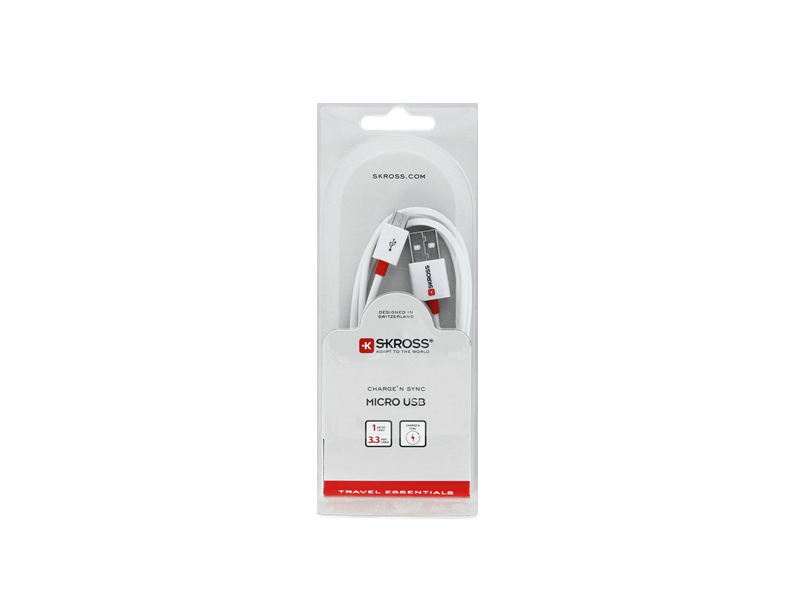 SKROSS kabel za sinkronizaciju s mikro USB i USB konektorom, travel