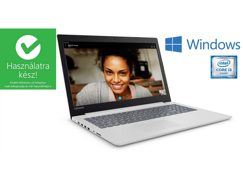 Lenovo Ideapad 320 (80XH01T1HV) Fehér, Windows 10