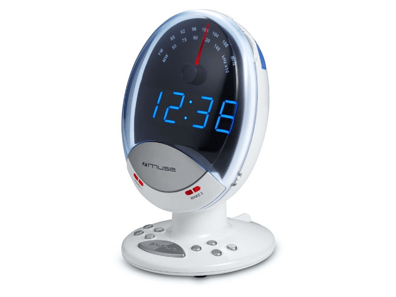 MUSE M-19 CR Rádiós ébresztőóra, Fehér