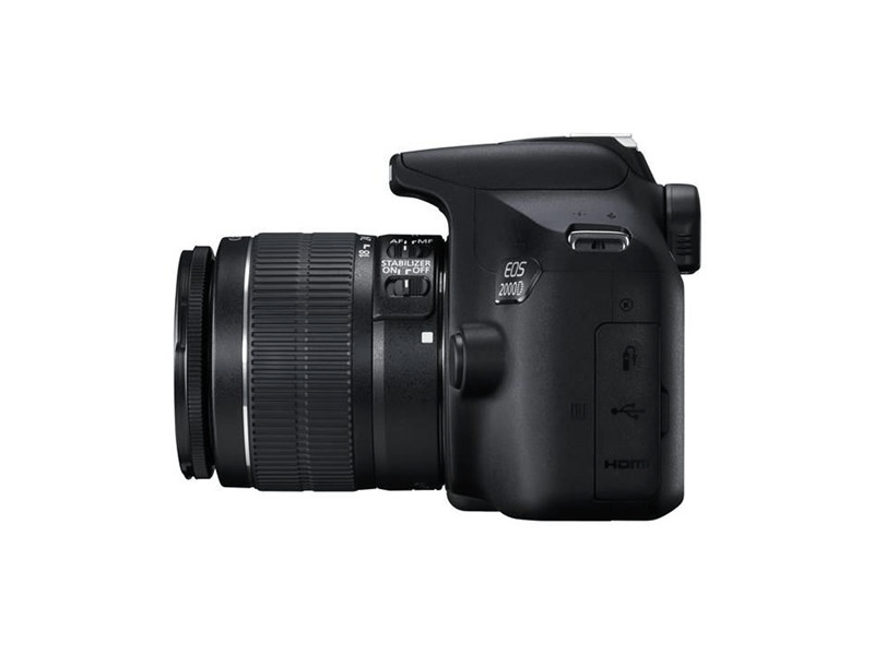 CANON EOS 2000D + 18-55 IS Digitális fényképezőgép, Fekete
